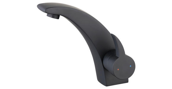 WASCHTISCHARMATUR 5,0/17,0/15,0 cm  - Schwarz, MODERN, Metall (5,0/17,0/15,0cm) - Xora