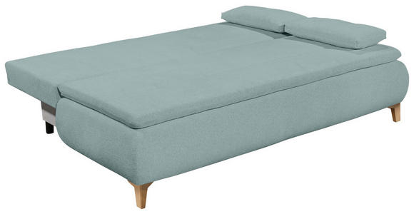 SCHLAFSOFA Webstoff Mintgrün  - Eichefarben/Mintgrün, Design, Kunststoff/Textil (202/94/104cm) - Carryhome