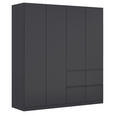 KLEIDERSCHRANK  in Grau  - Grau, Trend, Holzwerkstoff/Kunststoff (181/197/54cm) - Xora