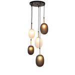HÄNGELEUCHTE 350/150 cm  - Schwarz/Braun, Trend, Glas/Metall (350/150cm) - Novel