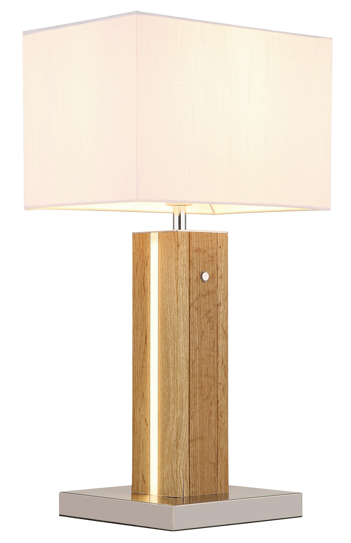 TISCHLEUCHTE Forest 30/20/56 cm  - Chromfarben/Transparent, Design, Holzwerkstoff/Kunststoff (30/20/56cm) - Globo