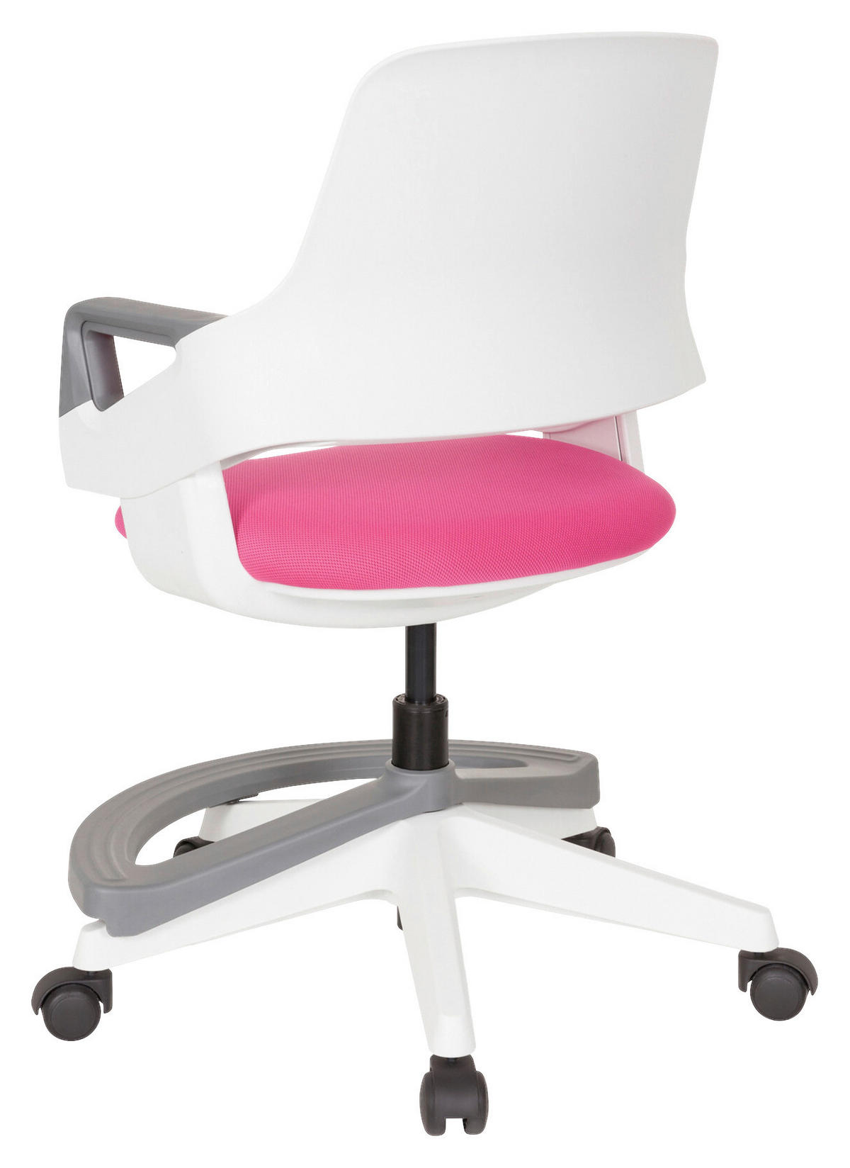 MLADINSKI VRTLJIVI STOL umetna masa pink  - pink/bela, Basics, umetna masa (53/80-93/60cm) - MID.YOU