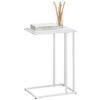 PRÍRUČNÝ STOLÍK, biela - biela, Design, kov/kompozitné drevo (40/30/60cm) - Carryhome
