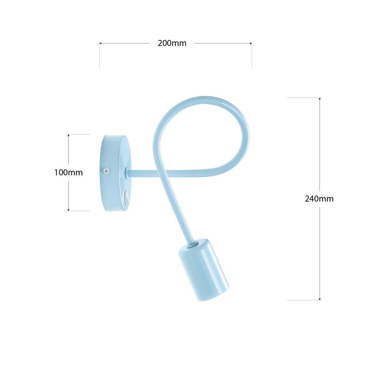 KINDERWANDLEUCHTE Oxford 20/20/24 cm  - Pastellblau, Design, Metall (20/20/24cm)