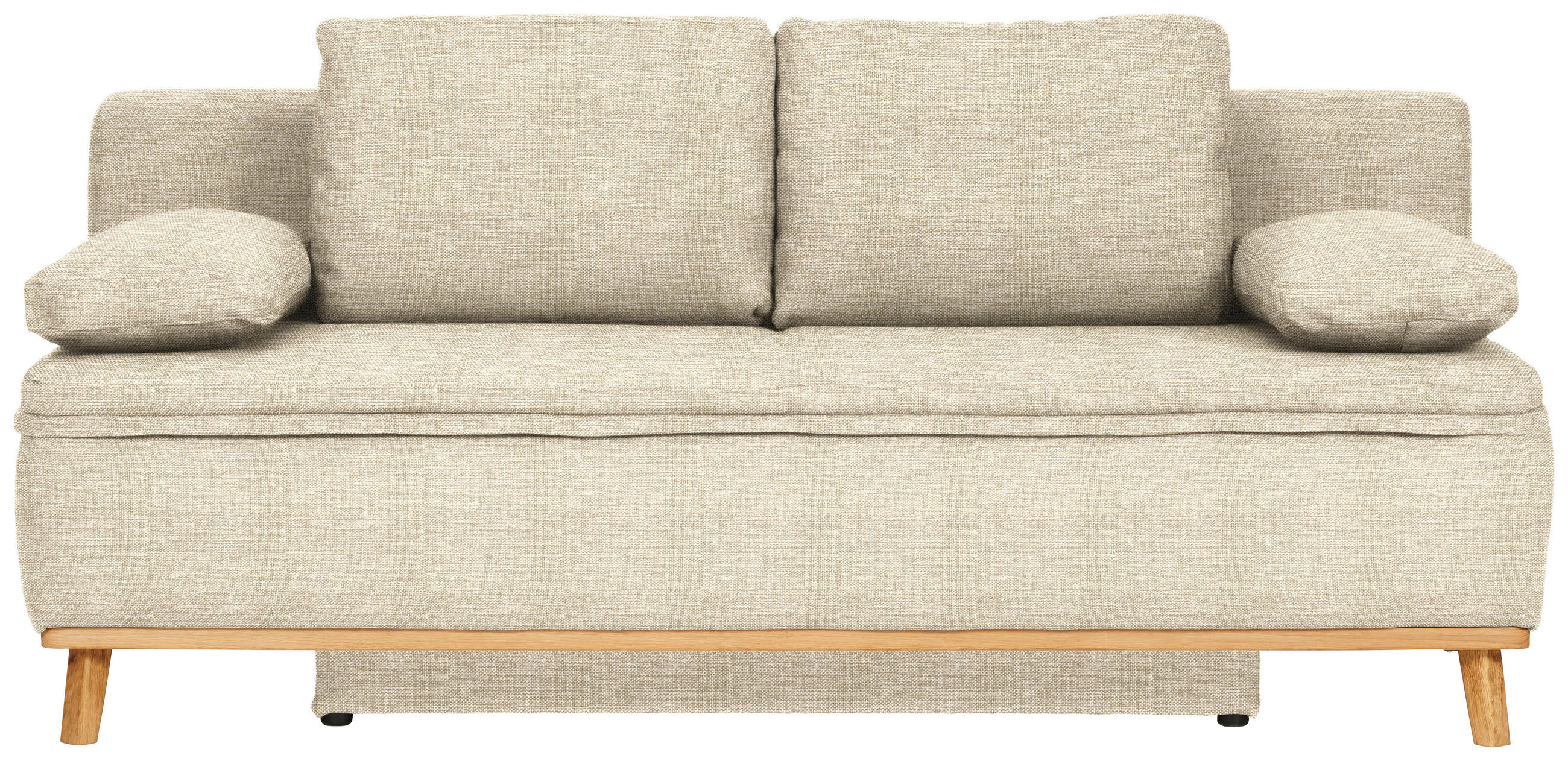 SCHLAFSOFA in Webstoff Beige  - Beige/Naturfarben, Konventionell, Holz/Textil (203/95/96cm) - Venda