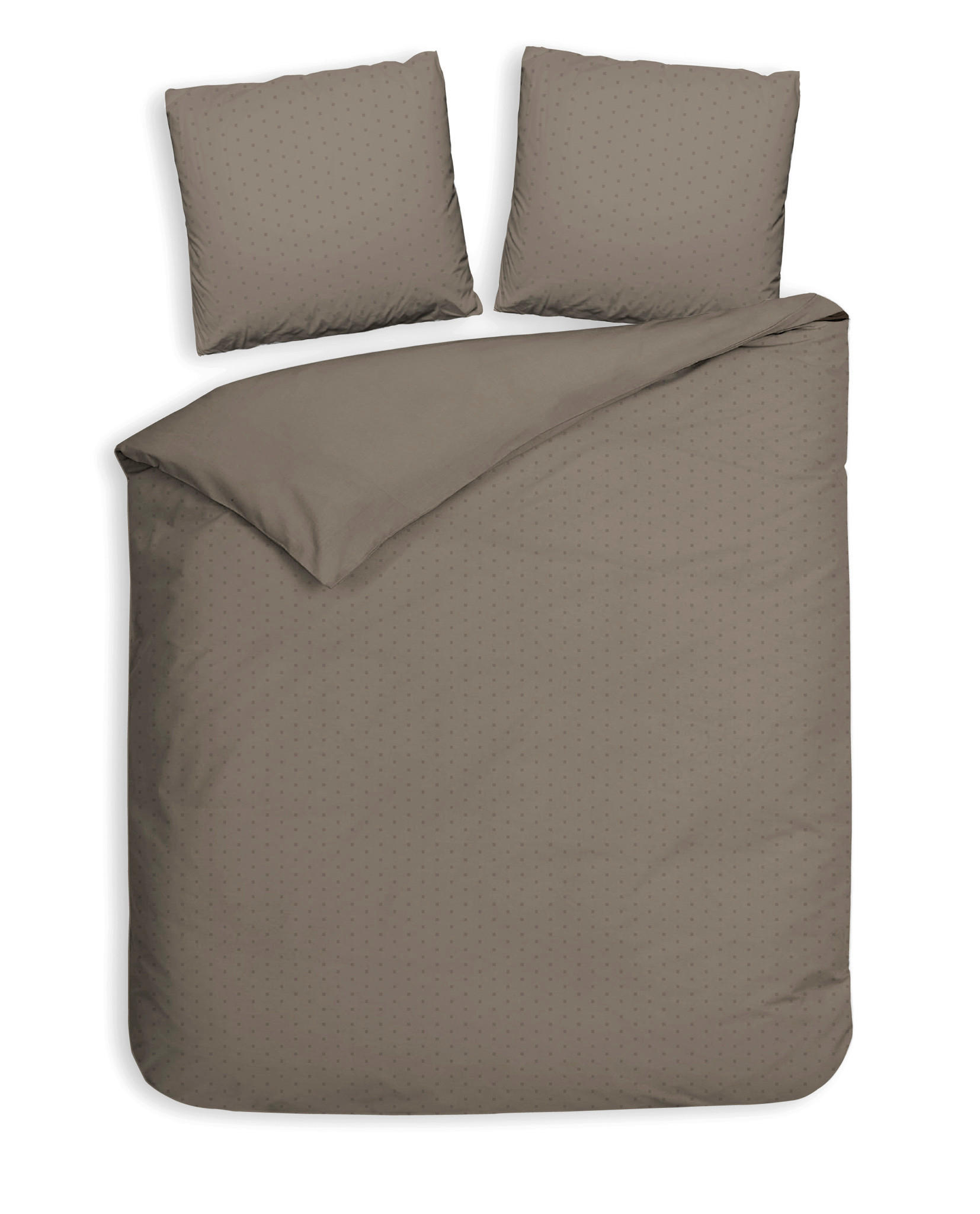 BETTWÄSCHE Punto Makosatin 200/200 cm  - Taupe, Basics, Textil (200/200cm)