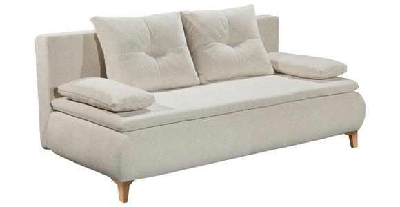 SCHLAFSOFA Webstoff Creme  - Eichefarben/Creme, Design, Kunststoff/Textil (202/94/104cm) - Carryhome