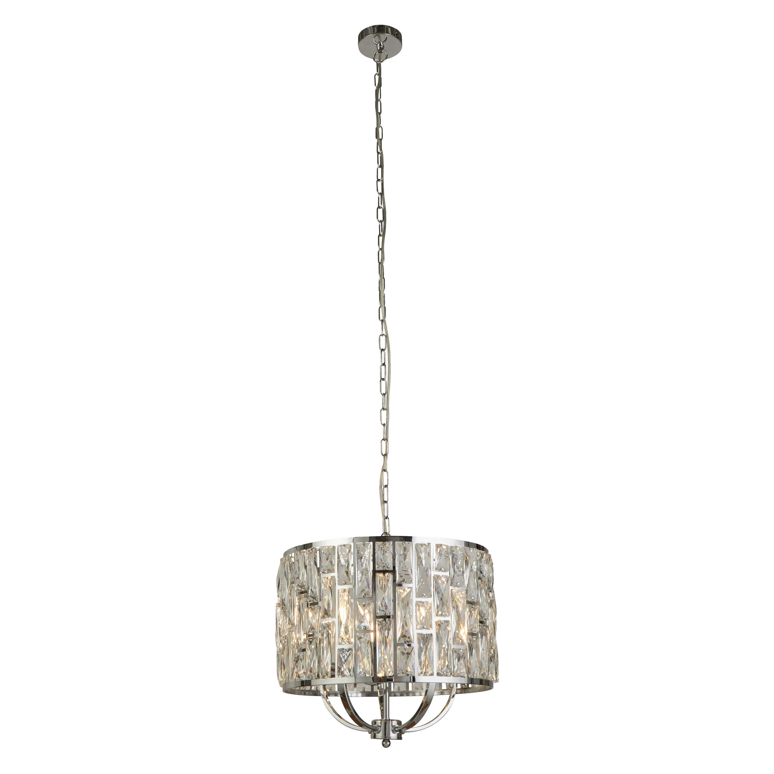 SVJETILJKA VISEĆA 44/150 cm Bijou - boje kroma, Design, staklo/metal (44/150cm)