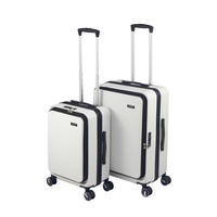 REISEKOFFERSET Weiß 2-teilig  - Weiß, Basics, Kunststoff/Textil - Novel