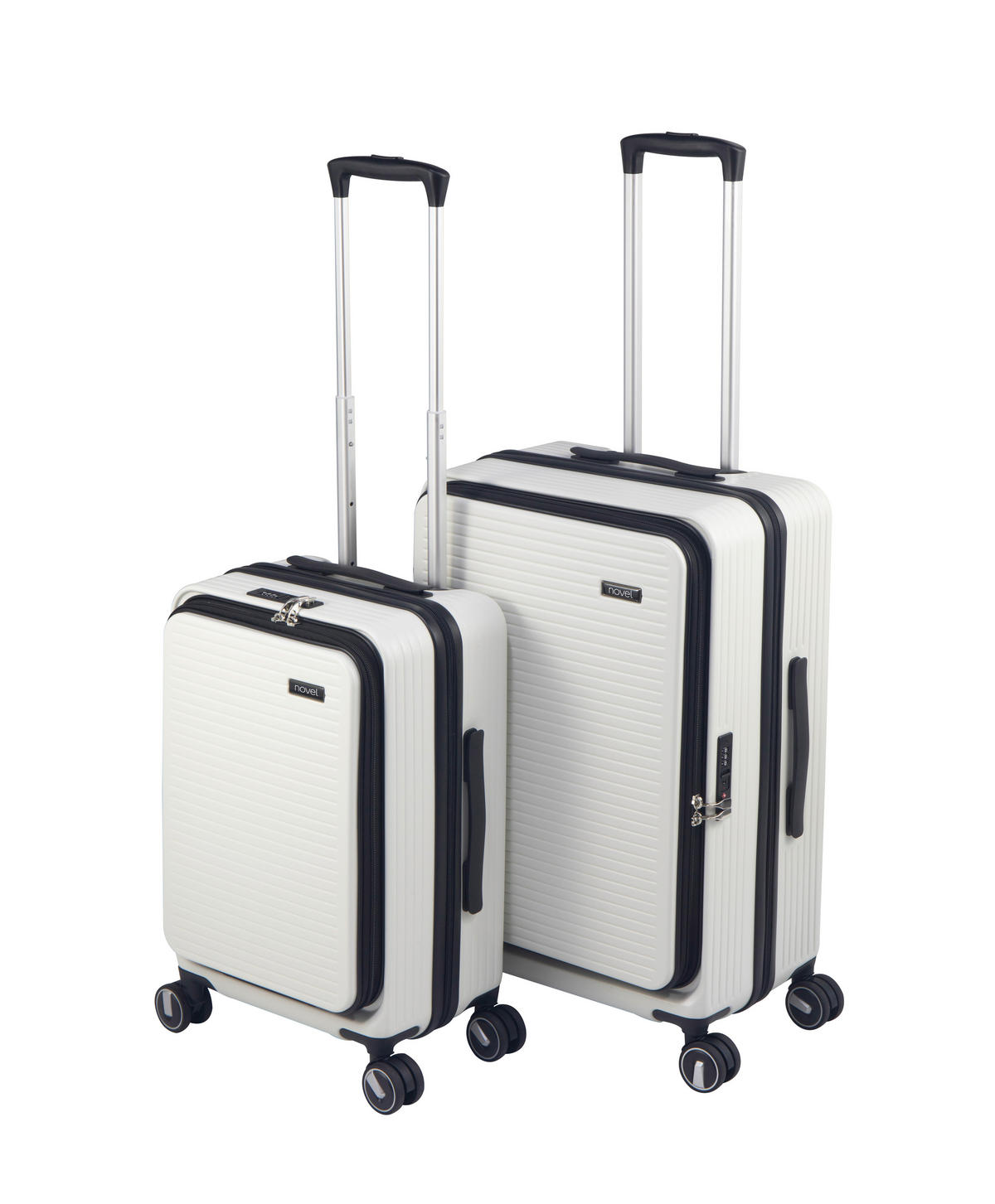 REISEKOFFERSET Weiß 2-teilig  - Weiß, Basics, Kunststoff/Textil - Novel