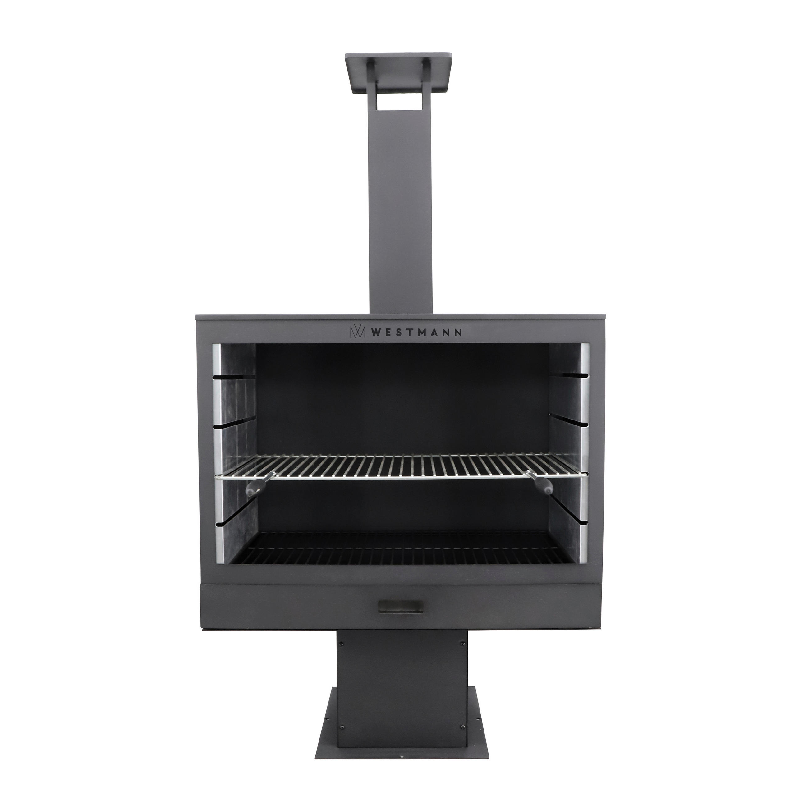 BARBECUE  Schwarz  - Schwarz, KONVENTIONELL, Metall (90/160/50cm) - Ambia Garden