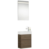 BADEZIMMER  in 45 cm  - Braun/Weiß, KONVENTIONELL, Glas/Holzwerkstoff (45cm) - Emilio Belluti