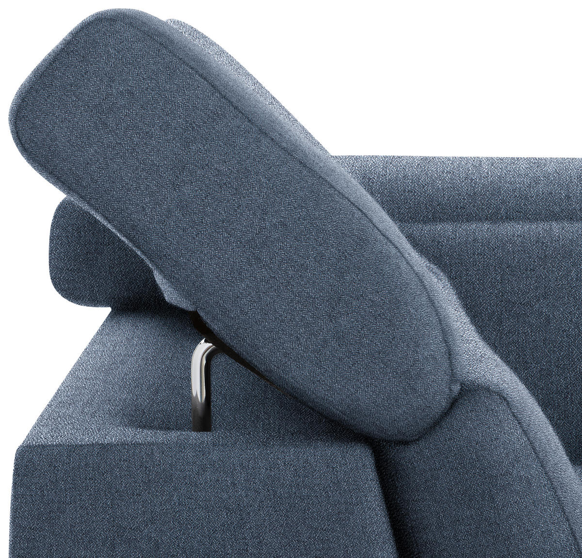 WOHNLANDSCHAFT inkl.Funktionen Blau Webstoff  - Blau/Silberfarben, Design, Textil/Metall (226/320/168cm) - Xora