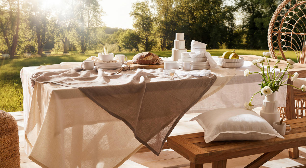 TISCHDECKE 140/240 cm  - Naturfarben, Trend, Textil (140/240cm) - Ambiente