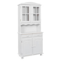 BUFFET  in massiv Kiefer Weiß  - Weiß, LIFESTYLE, Glas/Holz (88/198/43cm) - MID.YOU