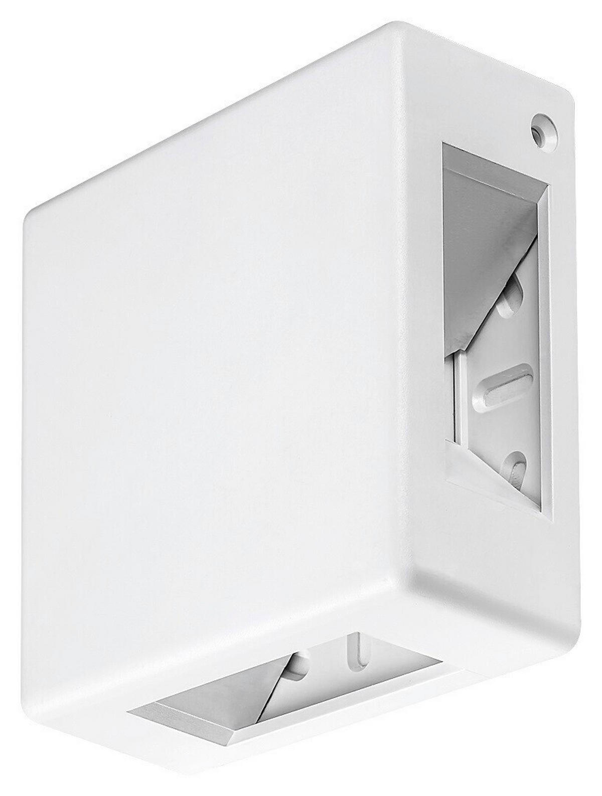 SPOLJNA ZIDNA SVETILJKA Lippa  - bela, Osnovno, plastika (12/12/5cm)