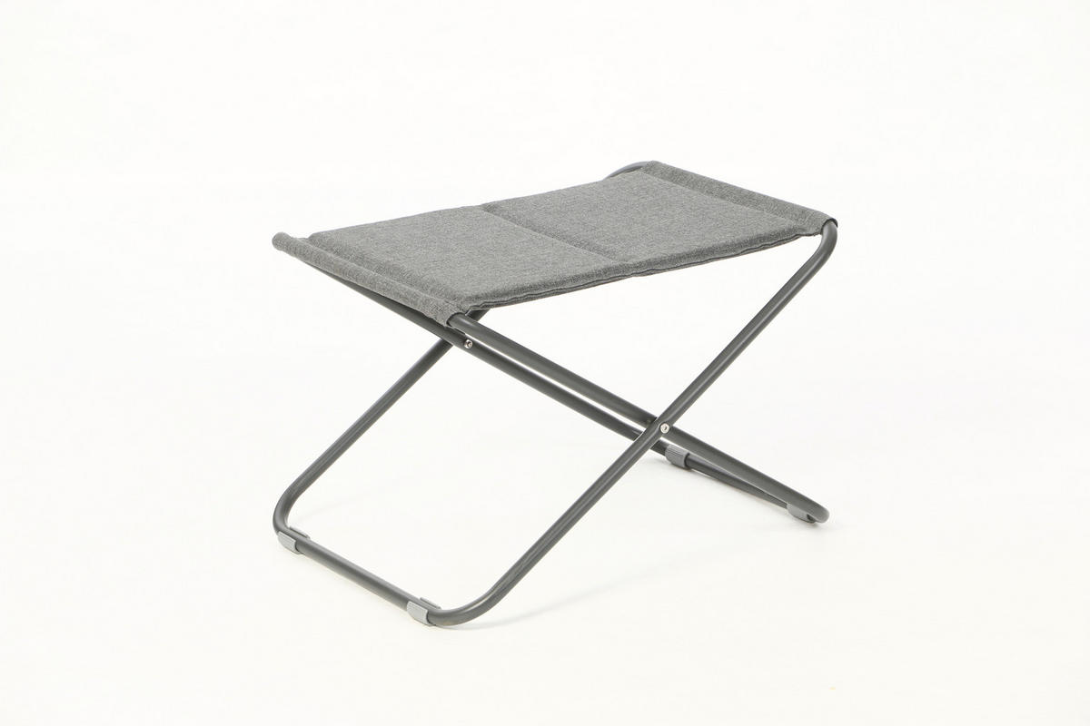 GARTENHOCKER in  - Anthrazit/Grau, KONVENTIONELL, Textil/Metall (52/48/45cm)