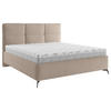 POLSTERBETT 180/200 cm  in Hellbraun  - Hellbraun/Schwarz, Modern, Holz/Textil (180/200cm) - Boxxx