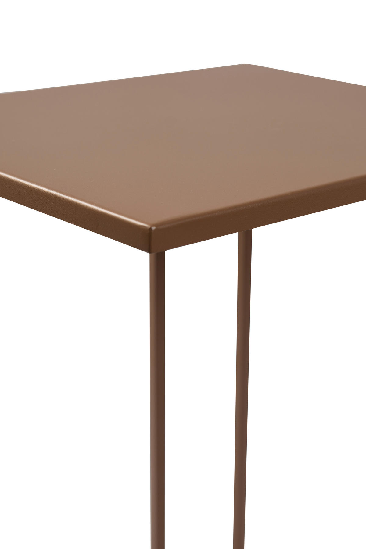 BEISTELLTISCH 43/38/62 cm Mokka rechteckig  - Mokka, Basics, Metall (43/38/62cm) - Xora