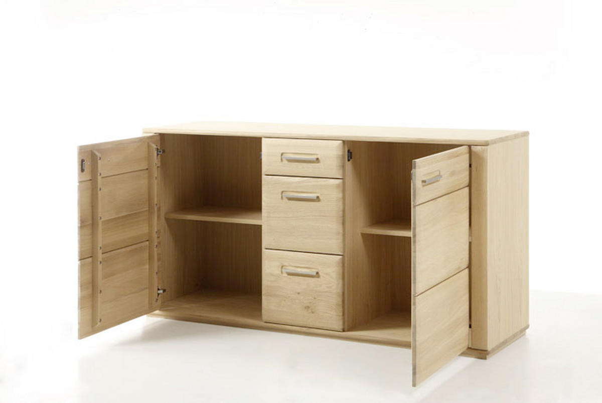 SIDEBOARD 161/85/47 cm  - silver/ekfärgad, Design, metall/trämaterial (161/85/47cm) - Livetastic
