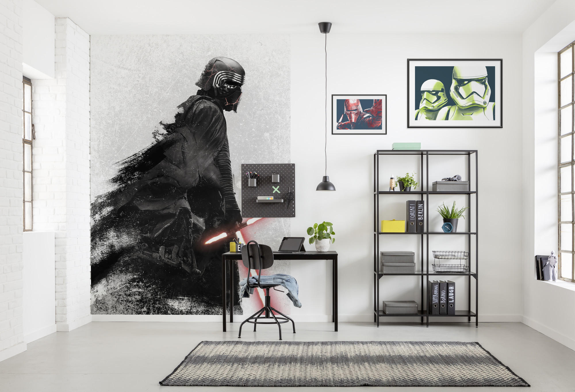 FOTOTAPETE - Schwarz/Weiß, Trend, Textil (200/280cm) - Xora