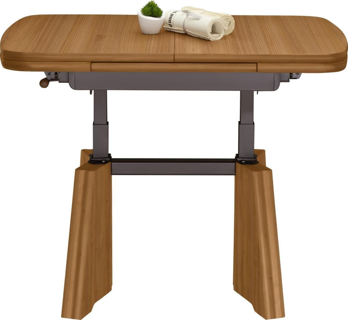 COUCHTISCH in Metall, Holzwerkstoff 90-131/65/56-75 cm  - Kirschbaumfarben, Konventionell, Holzwerkstoff/Metall (90-131/65/56-75cm) - Venda