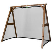 FUßBALLTOR - Braun, KONVENTIONELL, Holz (254/207/160cm) - Ambia Garden