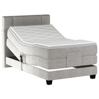 BOXSPRINGBETT 90/200 cm  in Hellgrau  - Hellgrau/Schwarz, KONVENTIONELL, Holz/Kunststoff (90/200cm) - Esposa