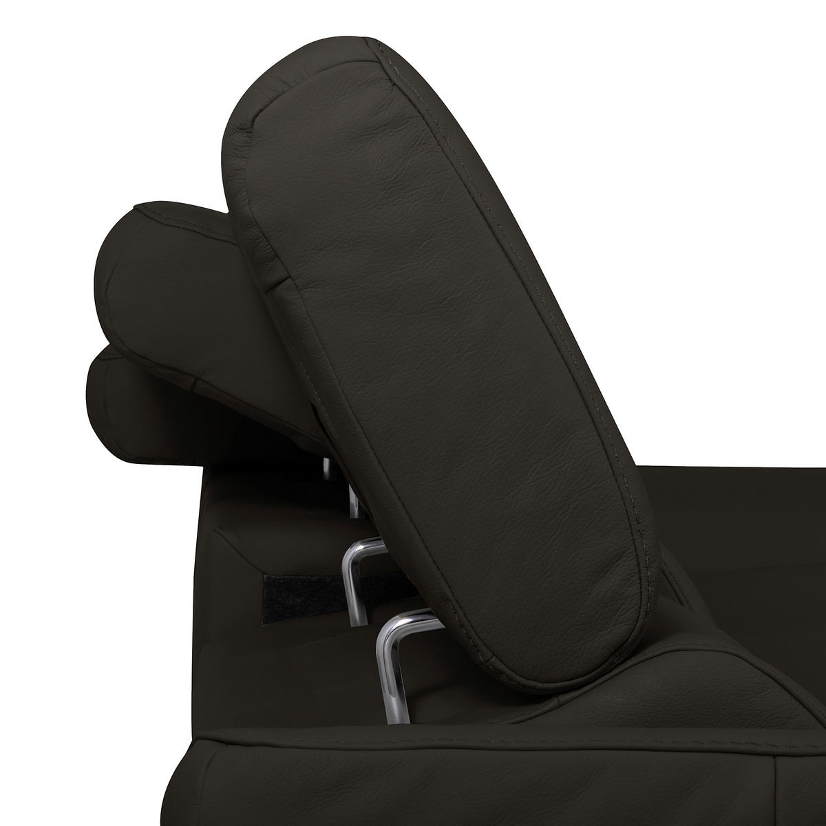 ECKSOFA  in Lederlook Echtleder Dunkelbraun  252/179 cm  - Dunkelbraun/Schwarz, Design, Leder/Textil (252/179cm) - Livetastic