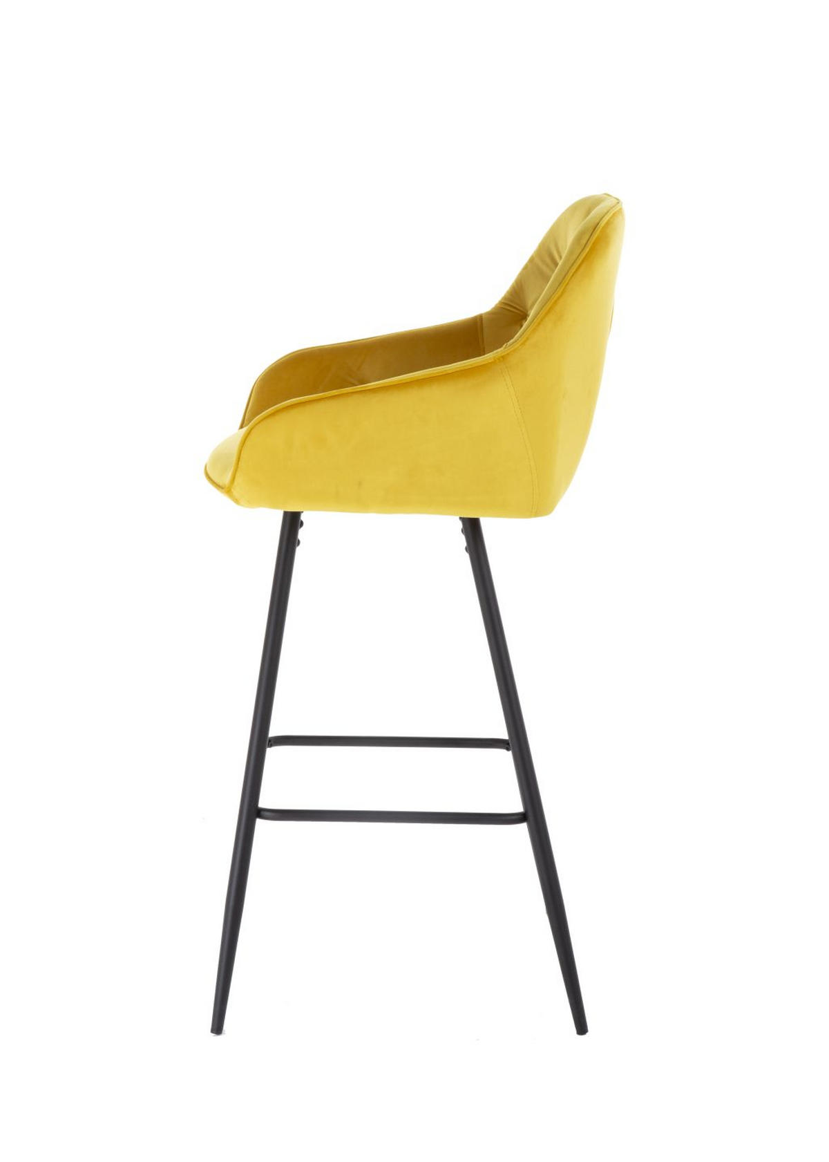 BAROVÁ ŽIDLE, curry žlutá - černá/curry žlutá, Design, kov/textil (55/107/53cm) - Carryhome