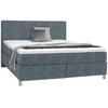 BOXSPRINGBETT 180/200 cm  in Dunkelgrau  - Chromfarben/Dunkelgrau, Konventionell, Kunststoff/Textil (180/200cm) - Voleo