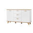SIDEBOARD Weiß, Eichefarben - Eichefarben/Weiß, Design, Holz/Holzwerkstoff (144/87/40cm) - Carryhome SIDEBOARD Weiß, Eichefarben - Eichefarben/Weiß, Design, Holz/Holzwerkstoff (144/87/40cm) - Carryhome