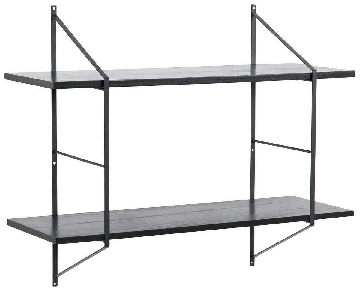 WANDREGAL 76/63/25,5 cm  - Schwarz, MODERN, Holz/Metall (76/63/25,5cm) - MID.YOU