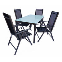 GARTENTISCHGRUPPE   - Anthrazit, Basics, Glas/Textil - Gardenson