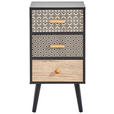 NACHTSCHRANK 35/65/29 cm  - Multicolor/Schwarz, Trend, Holz/Holzwerkstoff (35/65/29cm) - Carryhome