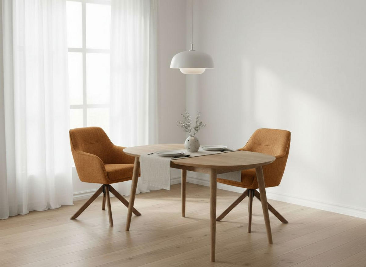 ARMLEHNSTUHL-SET 2 Stück  in Chenille  - Rostfarben/Naturfarben, MODERN, Holz/Textil (59/87/65cm) - Livetastic