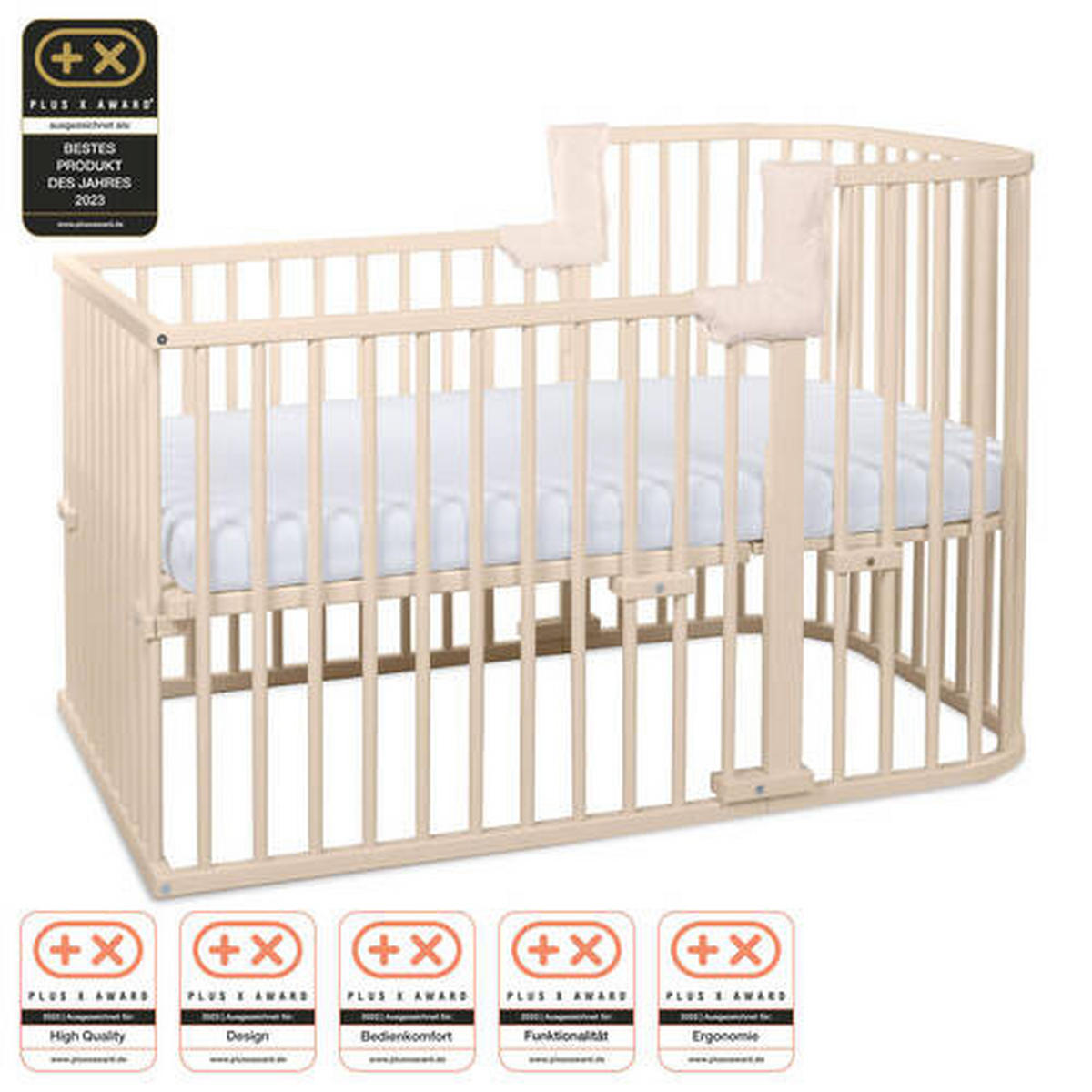 GITTERBETT  95/94/79 cm   - Beige, Basics, Holz (95/94/79cm) - Babybay
