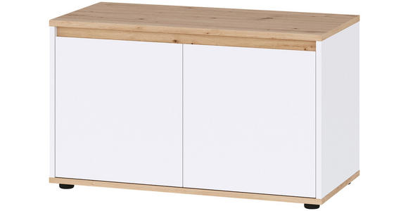 GARDEROBENBANK Malea  in 83,4/50/41,2 cm  - Weiß/Eiche Artisan, MODERN (83,4/50/41,2cm) - Carryhome