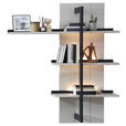 ANBAUWAND 3-teilig  in Anthrazit, Hellgrau, Sahara  285/204/45 cm  - Anthrazit/Hellgrau, Design, Glas/Holzwerkstoff (285/204/45cm) - Novel