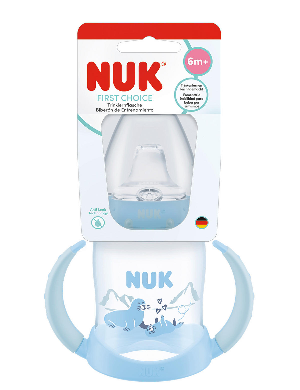 KINDERTRINKFLASCHE NUK First Choice Trinklernflasche_sortiert_150ML  - Magenta/Hellblau, Basics, Kunststoff (150ml) - NUK