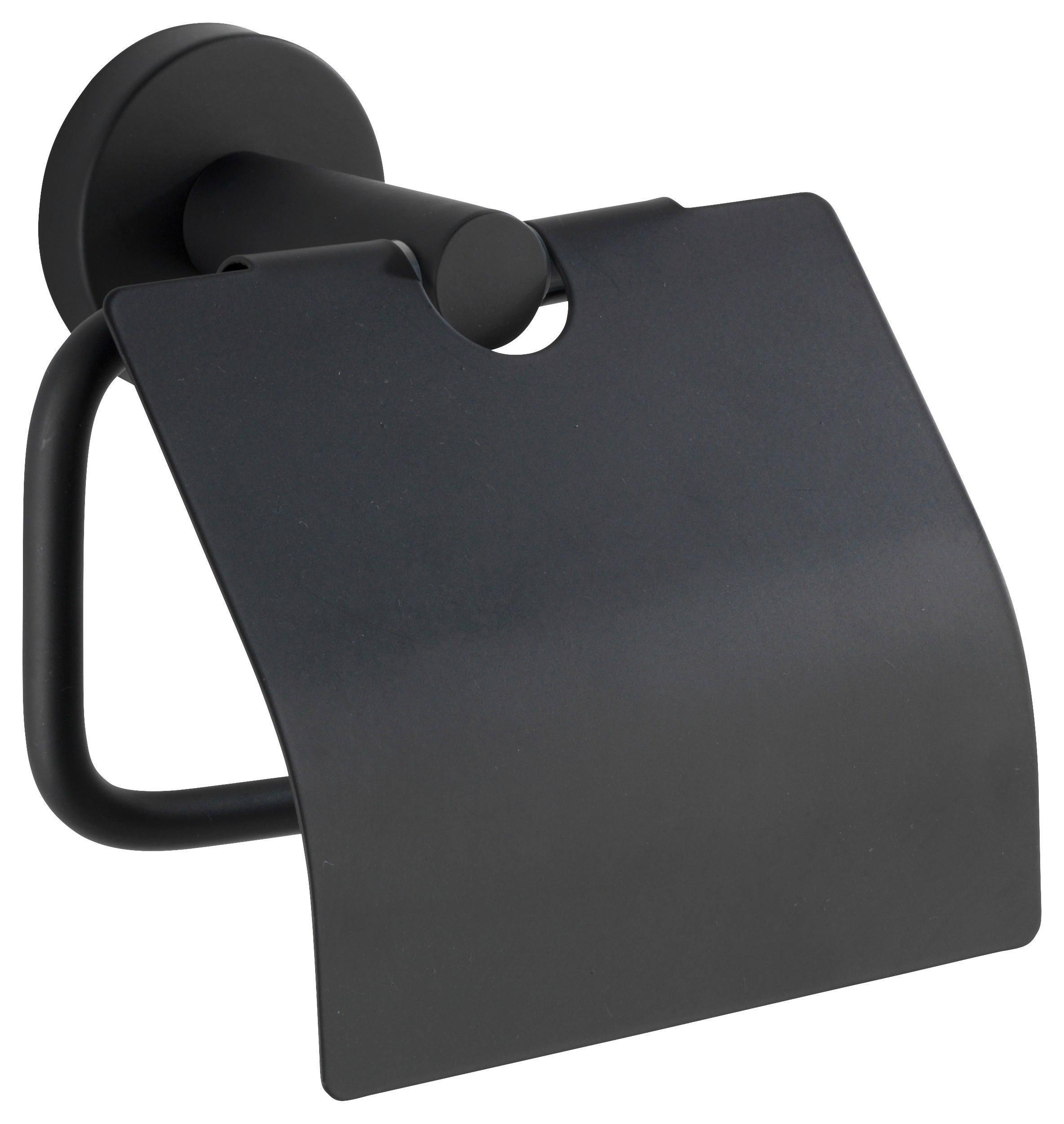 TOILETTENPAPIERHALTER - Schwarz, Basics, Metall (15/13,5/7cm) - Wenko