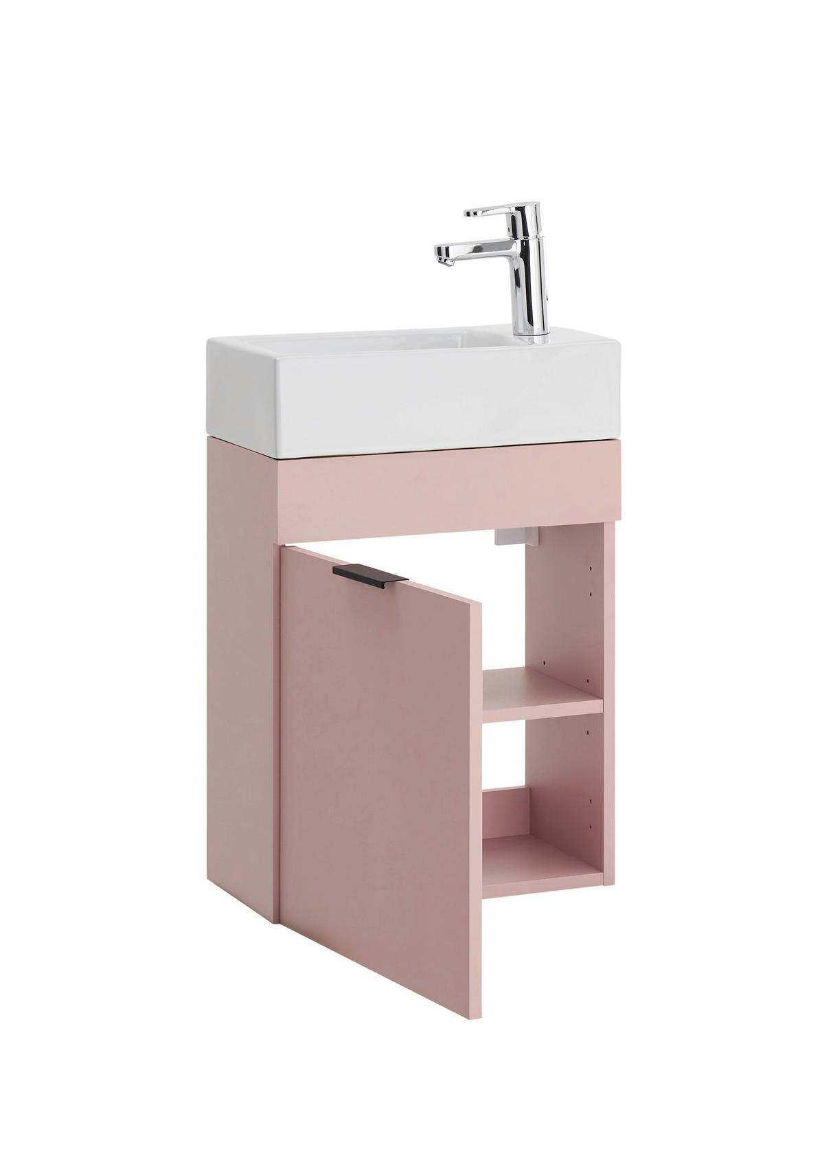 WASCHTISCHKOMBI  - Schwarz/Rosa, Trend, Holzwerkstoff/Metall (45/55/25cm) - MID.YOU