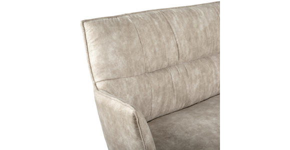SITZBANK 203,5/87/64 cm Mikrofaser Schwarz, Taupe  - Taupe/Schwarz, Design, Textil/Metall (203,5/87/64cm) - Novel