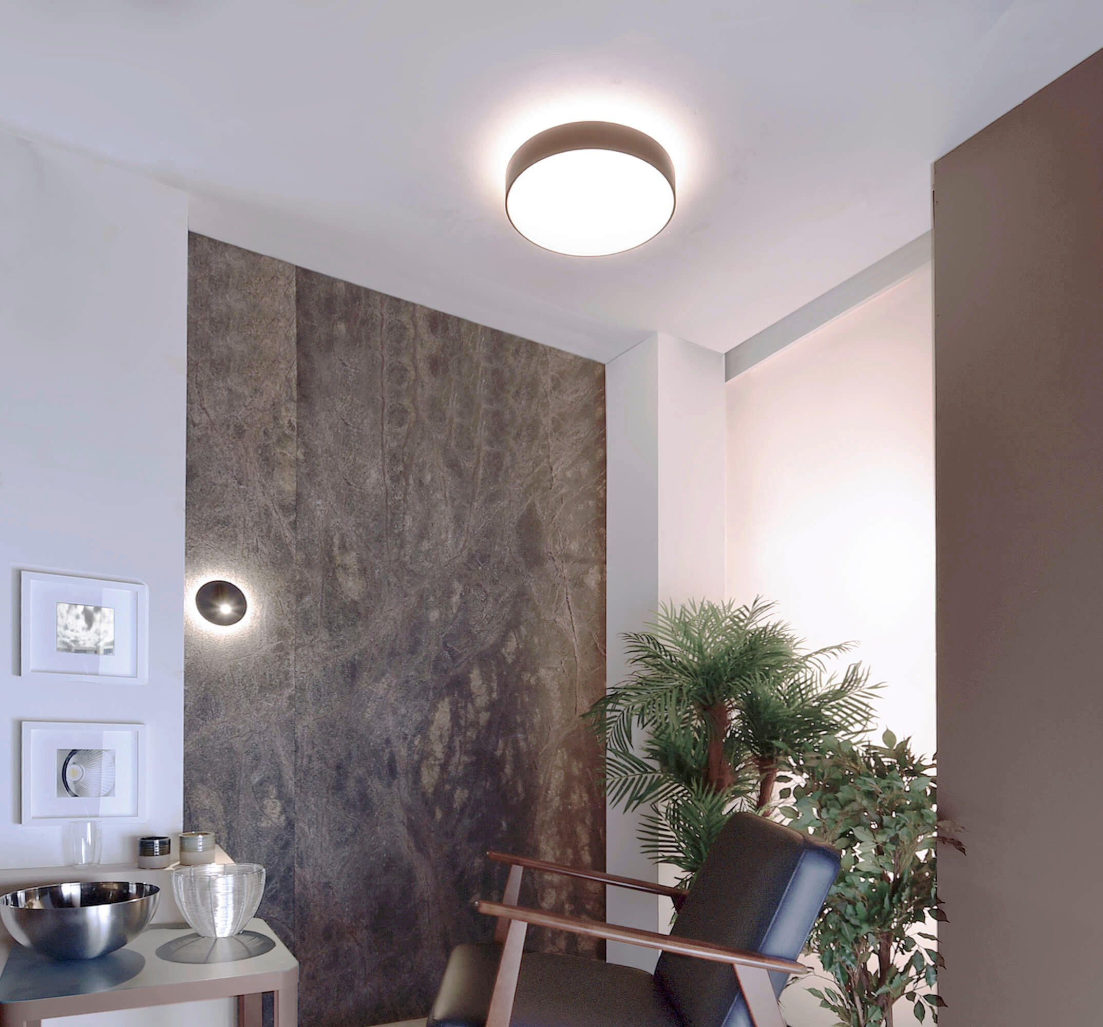LED-DECKENLEUCHTE Menkar 40/40/9 cm   - Alufarben, KONVENTIONELL, Metall (40/40/9cm)