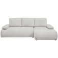 ECKSOFA  in Webstoff Weiß  - Schwarz/Weiß, KONVENTIONELL, Kunststoff/Textil (282/162cm) - Carryhome