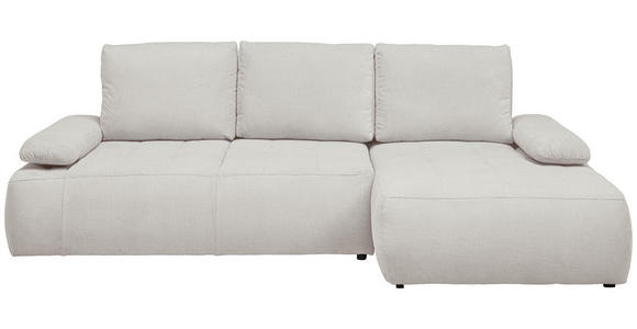 ECKSOFA  in Webstoff Weiß  - Schwarz/Weiß, KONVENTIONELL, Kunststoff/Textil (282/162cm) - Carryhome