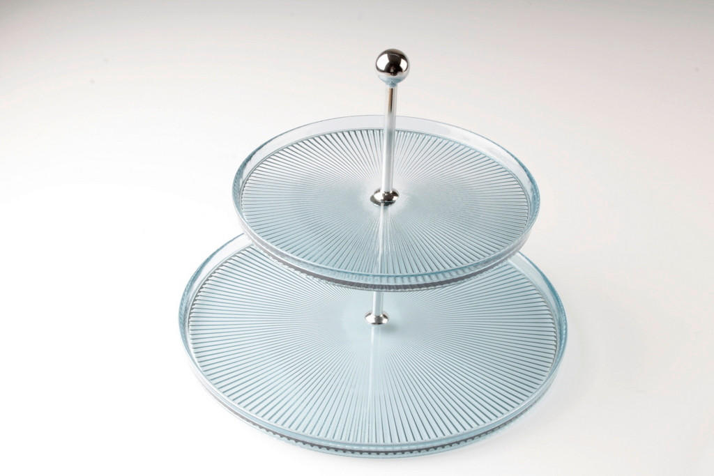 SERVIERPLATTE 21-28 cm  - Hellblau, Design, Glas (21-28cm) - Novel