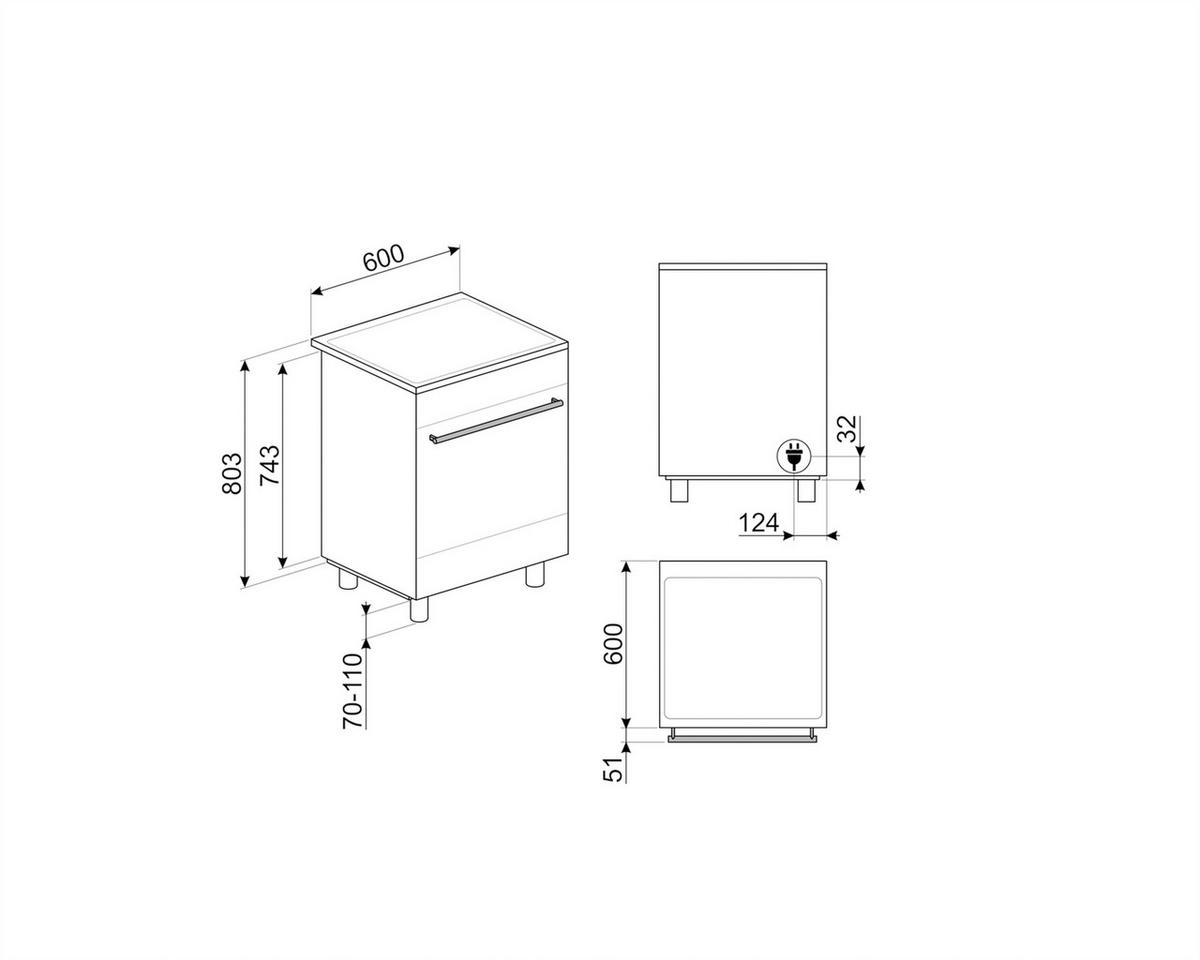 HERD C6IMXM2  - Edelstahlfarben, Basics, Metall (60/80,3/65,1cm) - SMEG