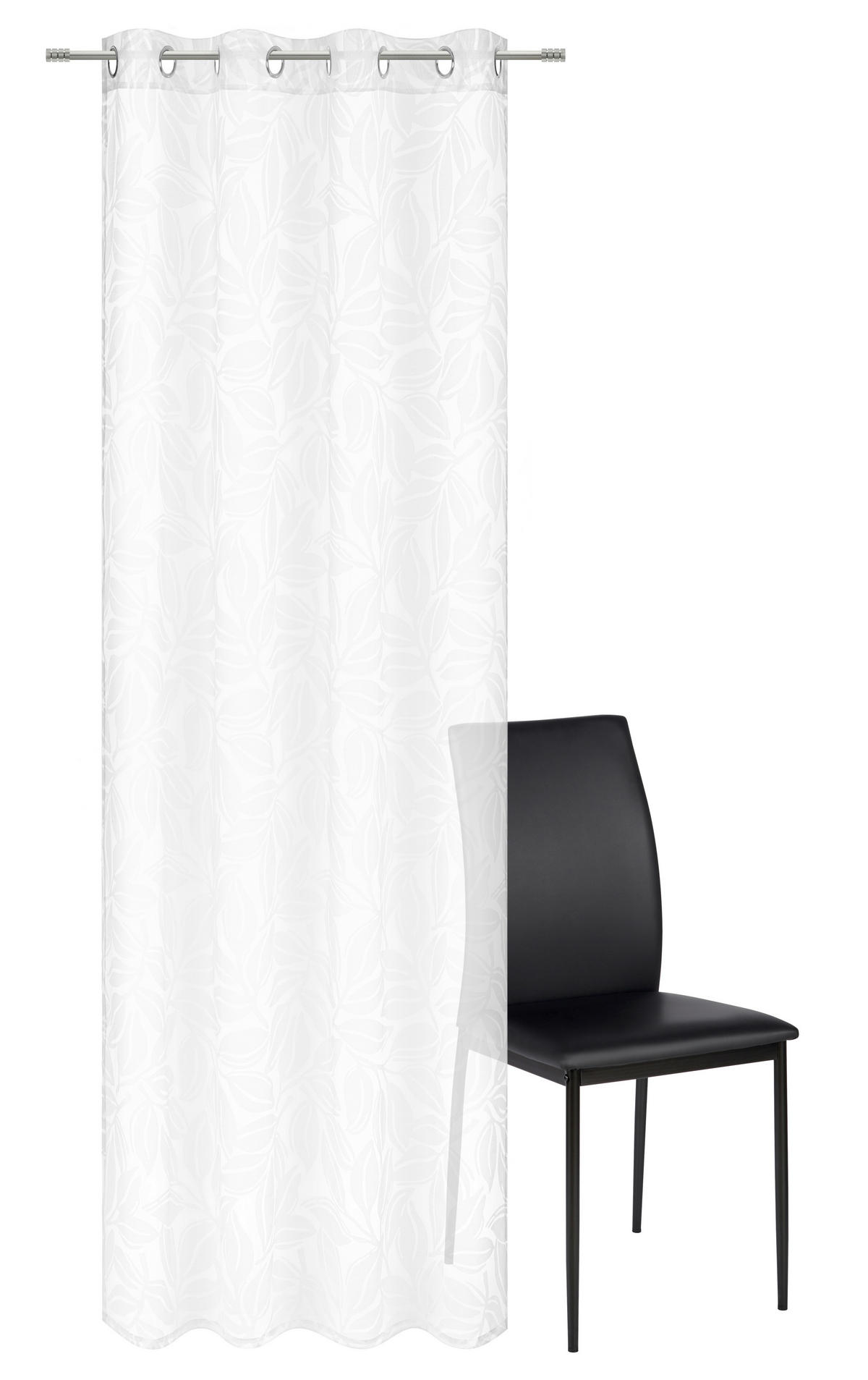ÖSENSCHAL LOU halbtransparent 135/245 cm   - Weiß, Natur, Textil (135/245cm) - Esposa