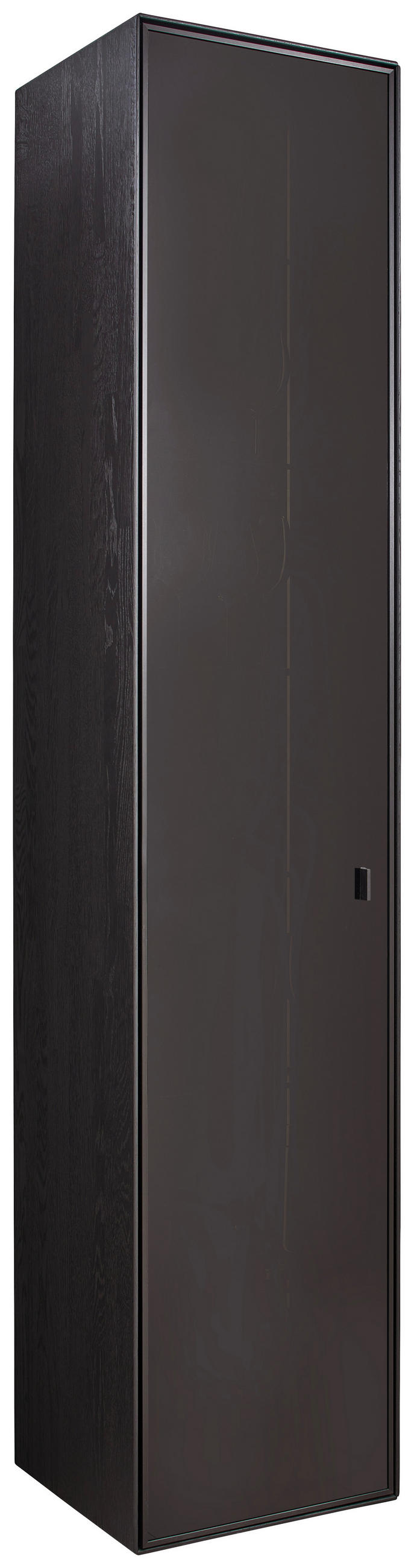 VITRINE Schwarz, Eichefarben  42/205,5/39,5 cm  - Eichefarben/Anthrazit, Natur, Glas/Holz (42/205,5/39,5cm) - Valnatura